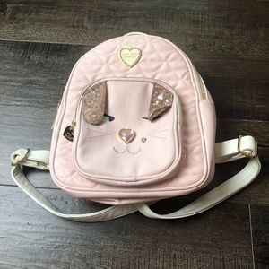 Betsey Johnson Small Pink Bunny Backpack Bag